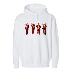 Funny Trump Dance Santa Claus Christmas Xmas Pajamas Holiday Garment-Dyed Fleece Hoodie