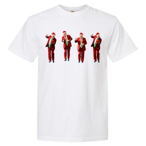 Funny Trump Dance Santa Claus Christmas Xmas Pajamas Holiday Garment-Dyed Heavyweight T-Shirt