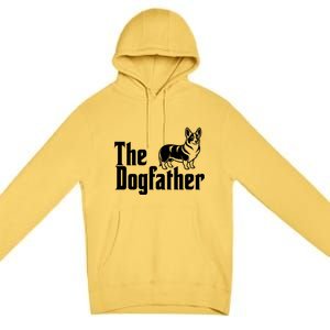 Funny The Dogfather Corgi Lover Premium Pullover Hoodie