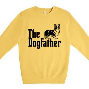 Funny The Dogfather Corgi Lover Premium Crewneck Sweatshirt