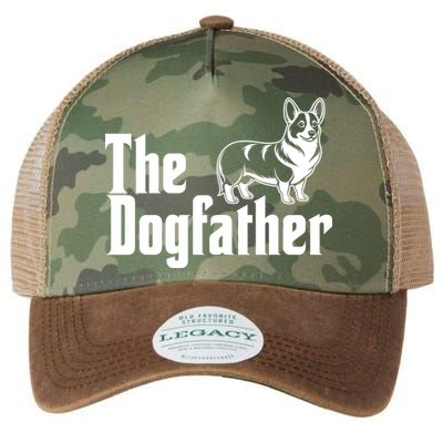 Funny The Dogfather Corgi Lover Legacy Tie Dye Trucker Hat