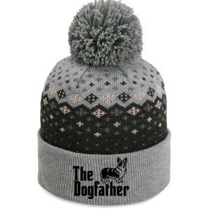 Funny The Dogfather Corgi Lover The Baniff Cuffed Pom Beanie