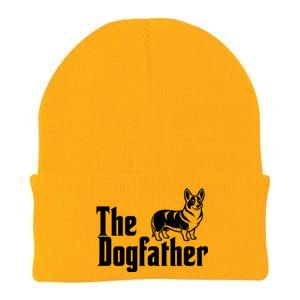 Funny The Dogfather Corgi Lover Knit Cap Winter Beanie