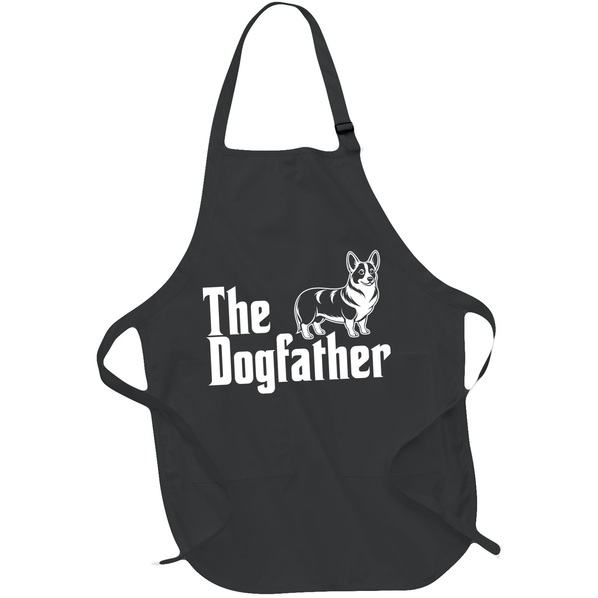 Funny The Dogfather Corgi Lover Apron