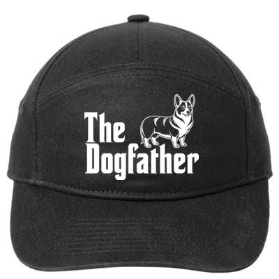 Funny The Dogfather Corgi Lover 7-Panel Snapback Hat