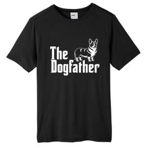 Funny The Dogfather Corgi Lover Tall Fusion ChromaSoft Performance T-Shirt