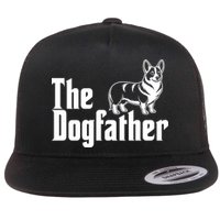 Funny The Dogfather Corgi Lover Flatbill Hat