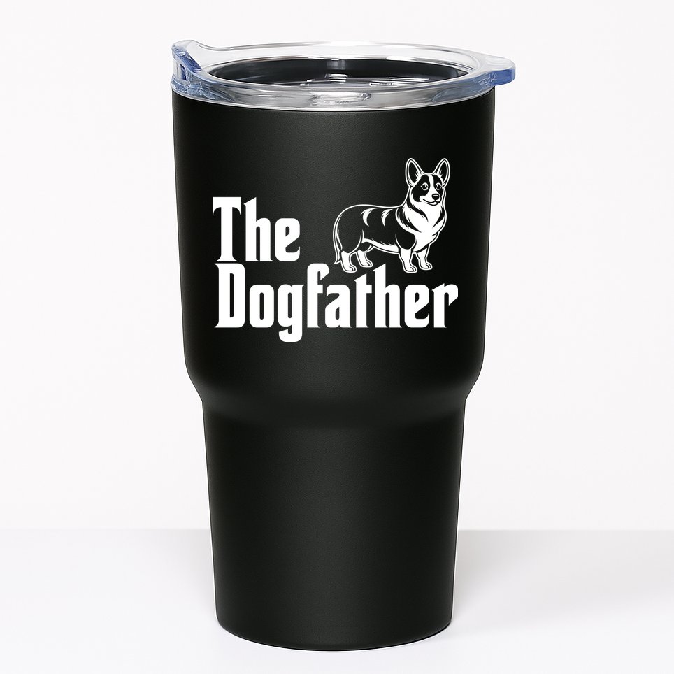 Funny The Dogfather Corgi Lover Tumbler
