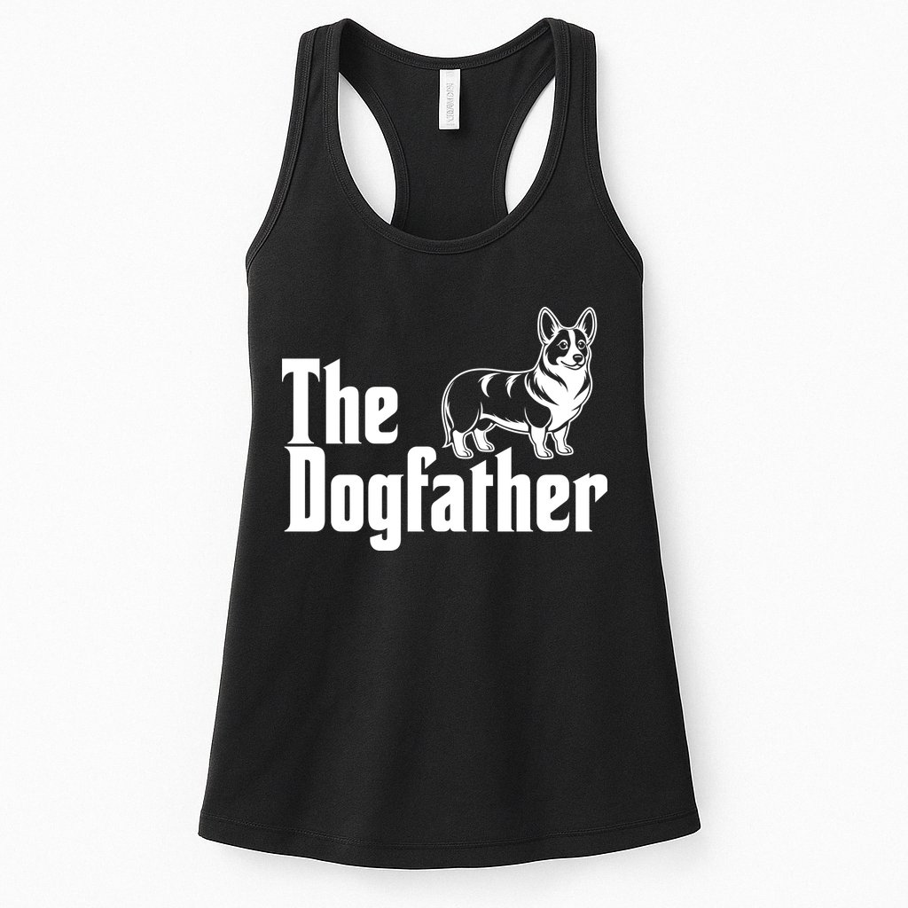 Funny The Dogfather Corgi Lover Womens Tank Top