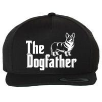 Funny The Dogfather Corgi Lover Wool Snapback Cap