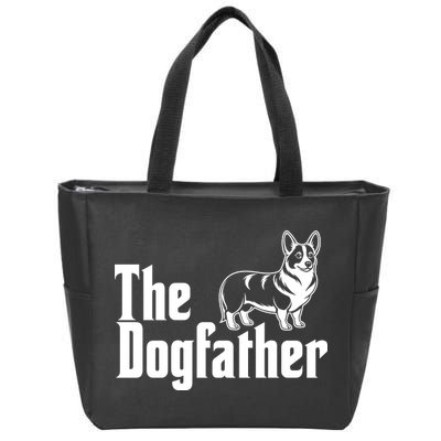 Funny The Dogfather Corgi Lover Zip Tote Bag