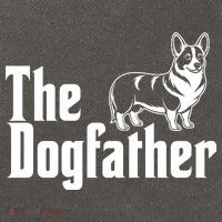 Funny The Dogfather Corgi Lover Cotton Canvas Backpack