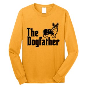 Funny The Dogfather Corgi Lover Long Sleeve Shirt