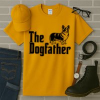 Funny The Dogfather Corgi Lover Tall T-Shirt