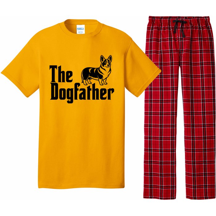 Funny The Dogfather Corgi Lover Pajama Set