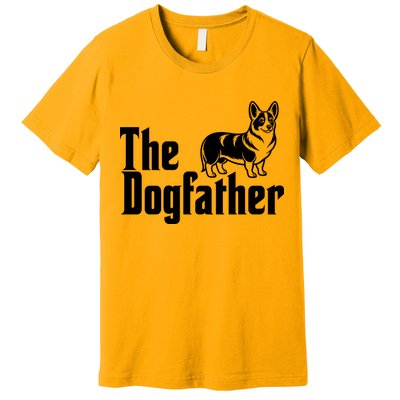 Funny The Dogfather Corgi Lover Premium T-Shirt