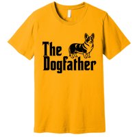 Funny The Dogfather Corgi Lover Premium T-Shirt