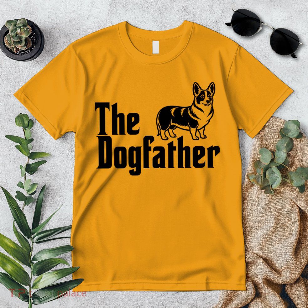 Funny The Dogfather Corgi Lover Premium T-Shirt