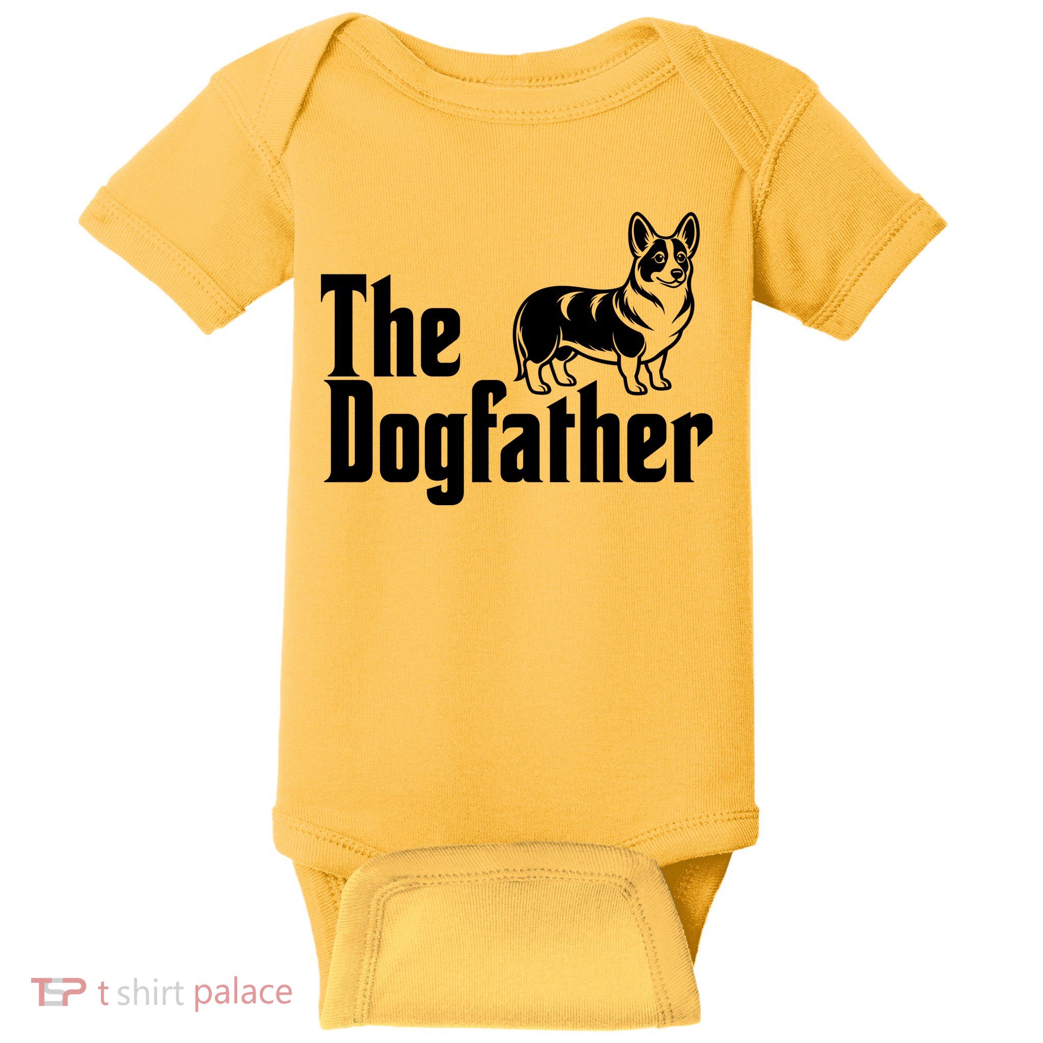 Funny The Dogfather Corgi Lover Baby Bodysuit