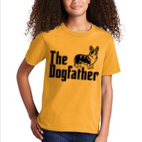 Funny The Dogfather Corgi Lover Kids T-Shirt