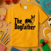 Funny The Dogfather Corgi Lover Kids T-Shirt