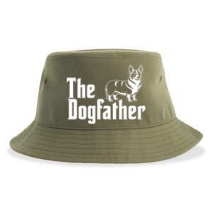 Funny The Dogfather Corgi Lover Sustainable Bucket Hat