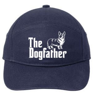 Funny The Dogfather Corgi Lover 7-Panel Snapback Hat