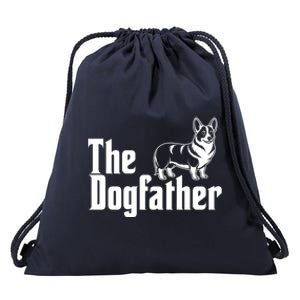 Funny The Dogfather Corgi Lover Drawstring Bag