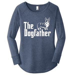 Funny The Dogfather Corgi Lover Women's Perfect Tri Tunic Long Sleeve Shirt