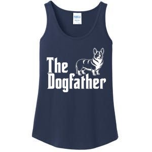 Funny The Dogfather Corgi Lover Ladies Essential Tank