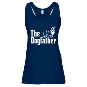 Funny The Dogfather Corgi Lover Ladies Essential Flowy Tank