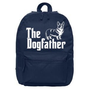 Funny The Dogfather Corgi Lover 16 in Basic Backpack