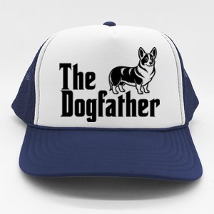 Funny The Dogfather Corgi Lover Trucker Hat