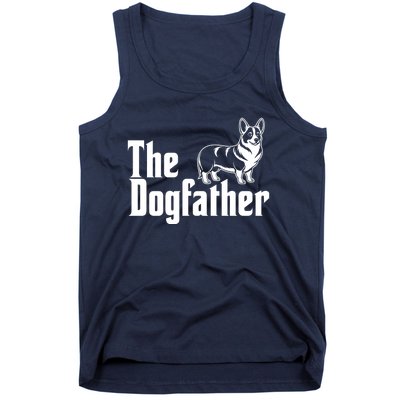 Funny The Dogfather Corgi Lover Tank Top