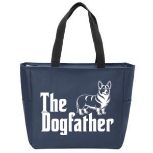 Funny The Dogfather Corgi Lover Zip Tote Bag