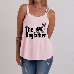 Funny The Dogfather Corgi Lover Women's Strappy Tank