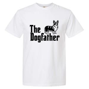 Funny The Dogfather Corgi Lover Garment-Dyed Heavyweight T-Shirt