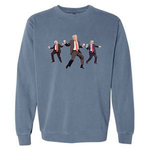 Funny Trump Dancing Dance Moves Rally Maga Garment-Dyed Sweatshirt