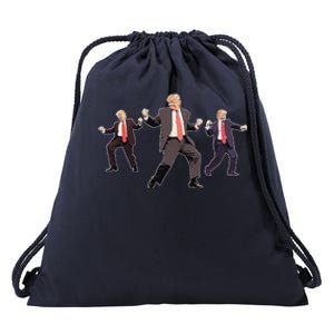 Funny Trump Dancing Dance Moves Rally Maga Drawstring Bag