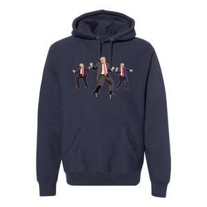 Funny Trump Dancing Dance Moves Rally Maga Premium Hoodie