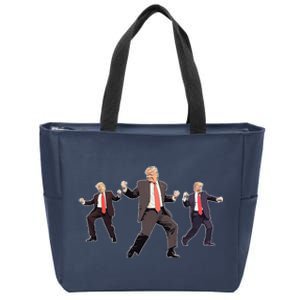 Funny Trump Dancing Dance Moves Rally Maga Zip Tote Bag