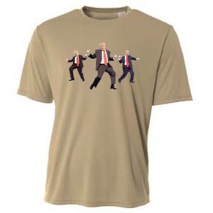 Funny Trump Dancing Dance Moves Rally Maga Cooling Performance Crew T-Shirt