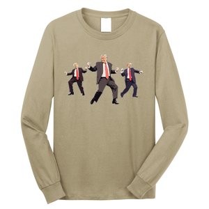 Funny Trump Dancing Dance Moves Rally Maga Long Sleeve Shirt