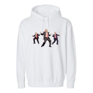 Funny Trump Dancing Dance Moves Rally Maga Garment-Dyed Fleece Hoodie