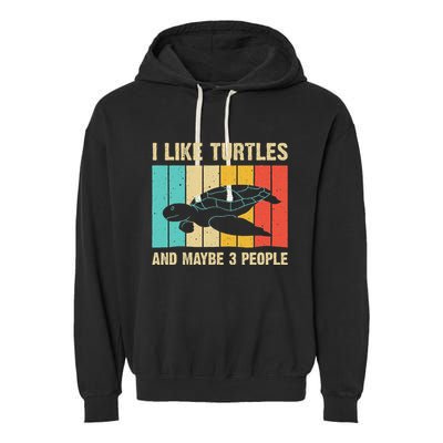 Funny Turtle Design Sea Turtle Lover Garment-Dyed Fleece Hoodie