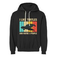 Funny Turtle Design Sea Turtle Lover Garment-Dyed Fleece Hoodie