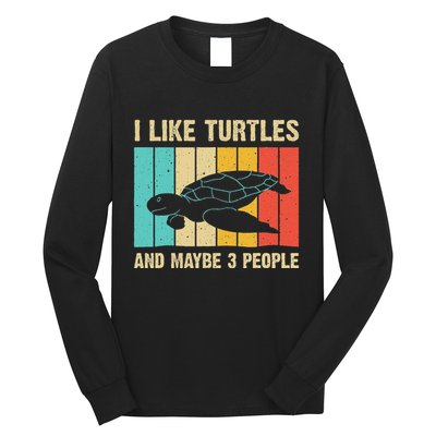 Funny Turtle Design Sea Turtle Lover Long Sleeve Shirt