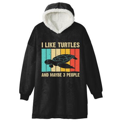 Funny Turtle Design Sea Turtle Lover Hooded Wearable Blanket