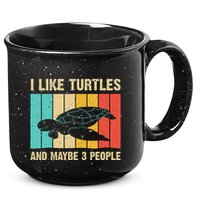 Funny Turtle Design Sea Turtle Lover 15oz Campfire Ceramic Mug
