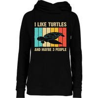 Funny Turtle Design Sea Turtle Lover Womens Funnel Neck Pullover Hood